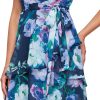 Women's Short Sleeve Tiered Skirt Long Maxi Dress with Surplice Neckline, Wedding (Petite and Regular Sizes)