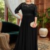 Women's Formal Floral Lace Plus Size Wedding Maxi Dress