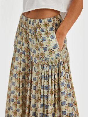Womens Wide Leg Pants Flowy High Elastic Waist Loose Printed Beach Boho Yoga Casual Long Trousers