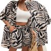 Women's 2 Piece Jumpsuit Floral Print Summer Half Sleeve Thin Coat Bodycon Short Pant Set Outfits