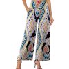 Women's Stretchy Wide Leg Palazzo Lounge Pants with Pockets Casual Comfy High Waist Palazzo Pants for Women Dressy