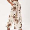 Women's Wide Leg Palazzo Pants Chiffon Flowy Loose Party Wedding Dressy Casual Trousers
