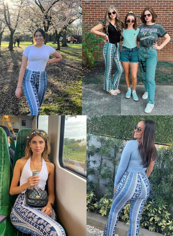 Women's Boho Retro Bell Bottom - EDM 70s Vintage Floral Flare High Waist Stretch Leggings Casual Trouser Yoga Pants
