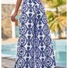 Women's High Waist Floral Wide Leg Palazzo Pants Flowy Travel Trousers