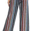 Women's Casual Wide Leg Floral Print Palazzo Lounge Pant Stretchy Boho Pants