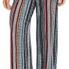 Women's Casual Wide Leg Floral Print Palazzo Lounge Pant Stretchy Boho Pants
