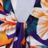 Two Piece Outfits for Women Beach Bandage Crop Top Long Straight Pants Vacation Swimwear Cover Ups Sets